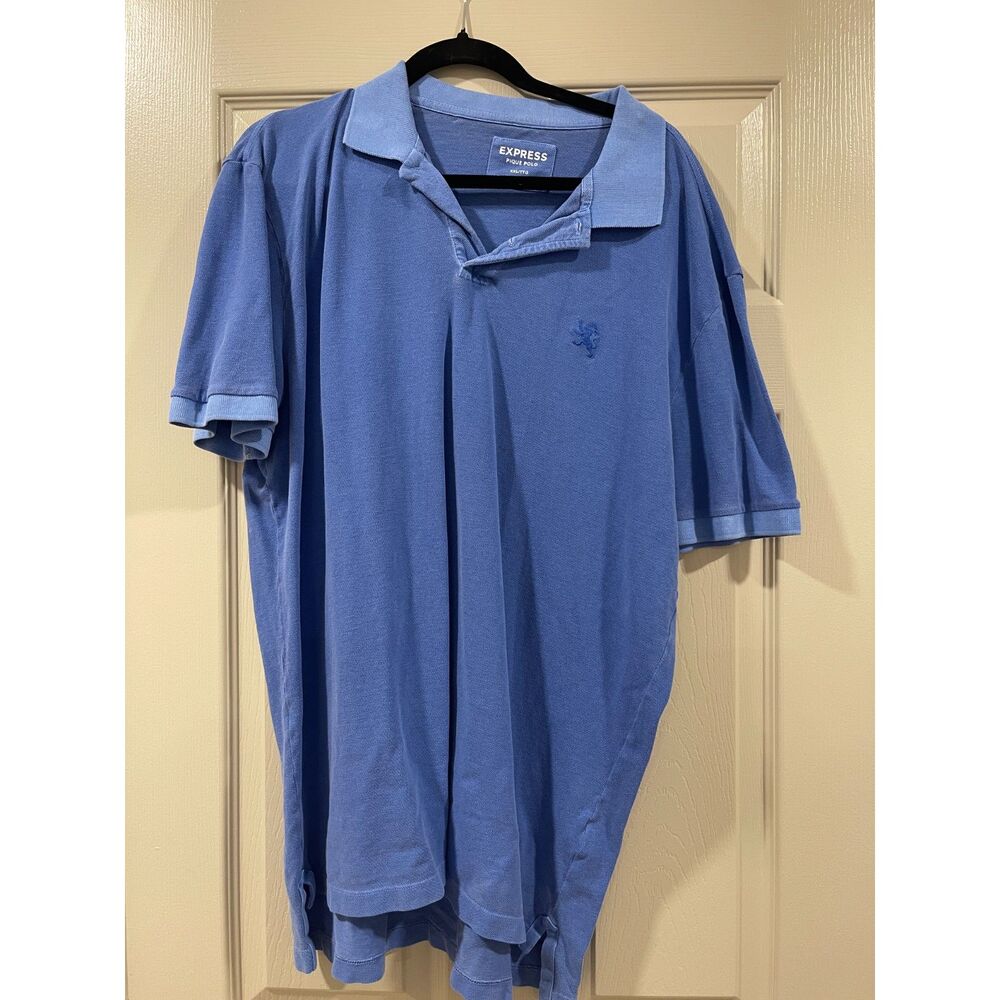 Express Men's XXL Blue Polo Shirt